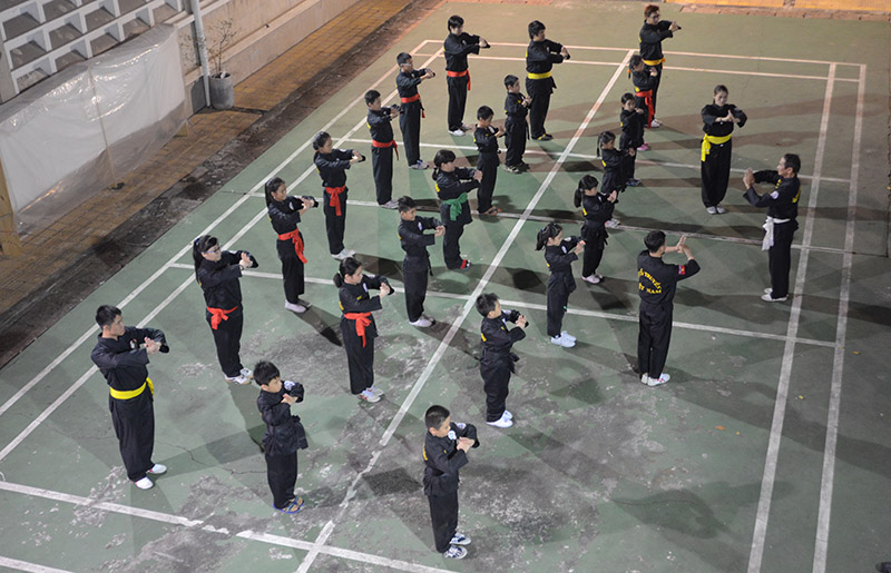 Lớp võ tại Nhà thiếu nhi Q.3 của võ sư Quan Vân Triều
