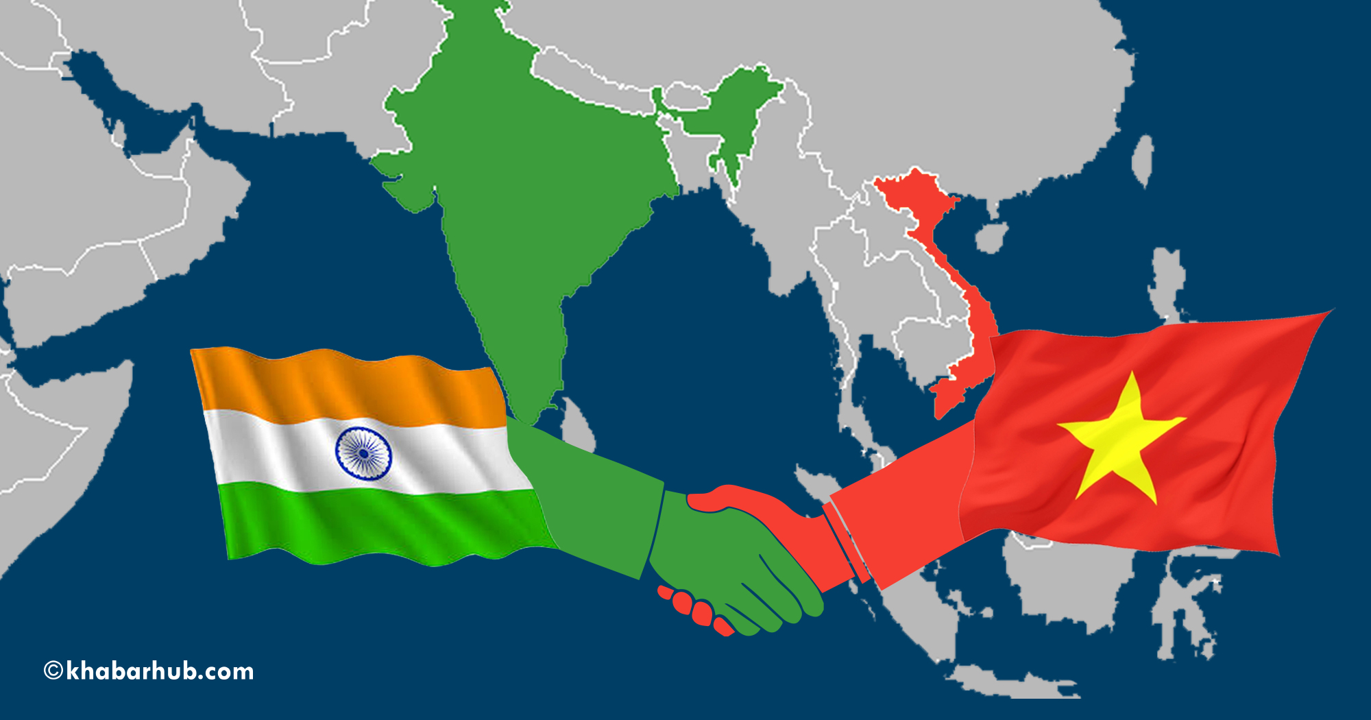 India To Vietnam Map - Gabbey Christalle