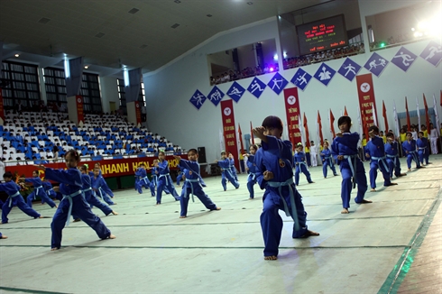 La Fédération vietnamienne de Vovinam envisage de développer l'entraînement à cet art martial dans l'ensemble du pays. Photo : VNA/CVN